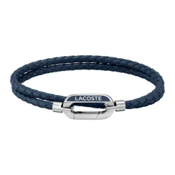 Bracelet Lacoste Starboard Cuir De Veau Bleu|LACOSTE BIJOUX Sale