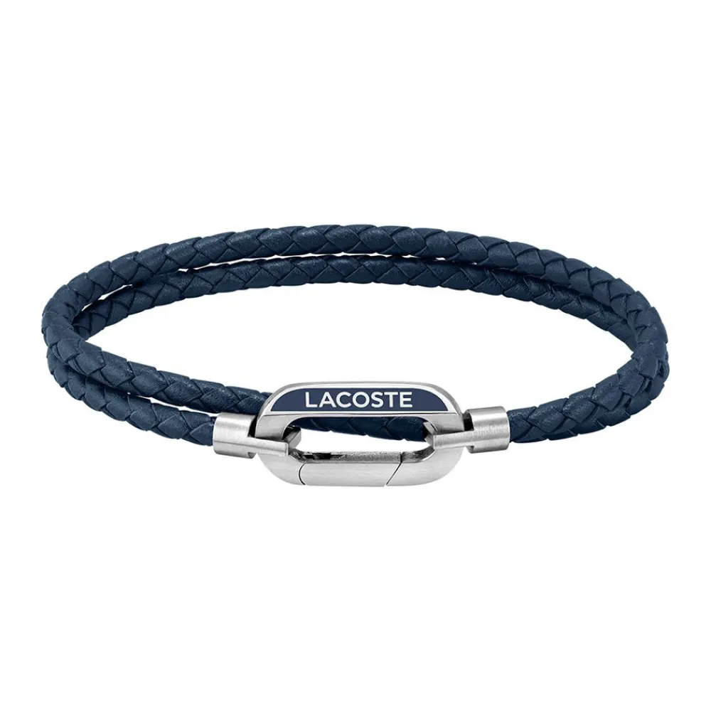 Bracelet Lacoste Starboard Cuir De Veau Bleu|LACOSTE BIJOUX Sale