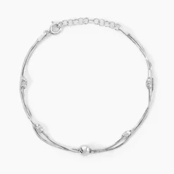 Bracelet Linda Argent Blanc