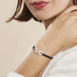 Bracelet Link Argent Blanc Oxyde De Zirconium Et Céramique|Marc Orian Hot