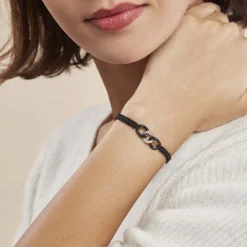 Bracelet Link Argent Blanc Oxyde De Zirconium Et Céramique|Marc Orian Hot