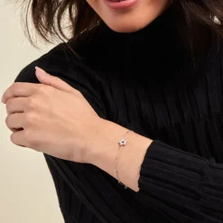 Bracelet Lizéa Argent Blanc