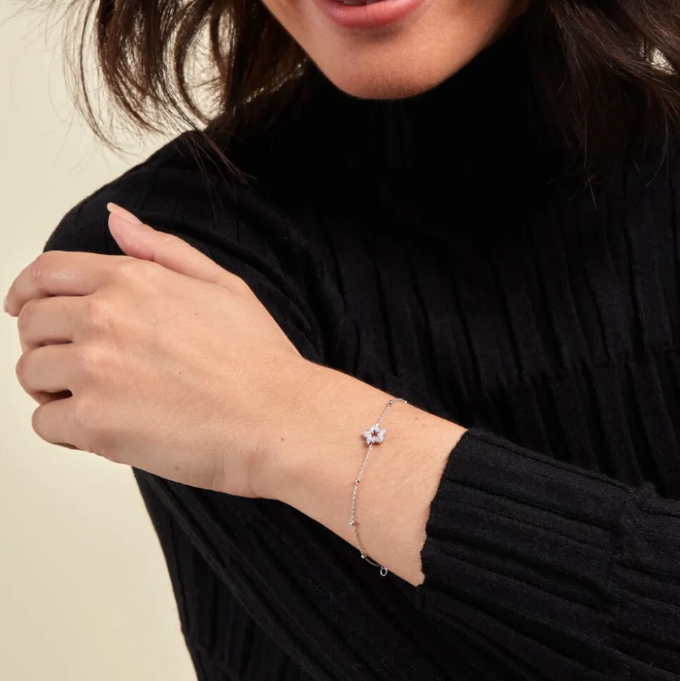 Bracelet Lizéa Argent Blanc
