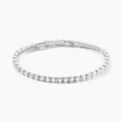 Bracelet Lou-anne Argent Blanc Oxyde De Zirconium Blanc