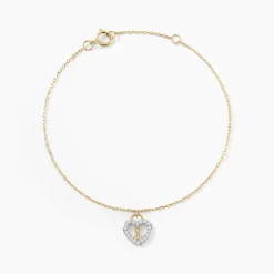 Bracelet Luchetto Or Jaune Oxyde De Zirconium