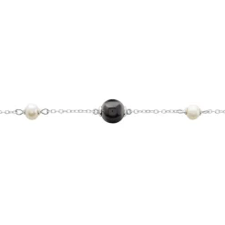 Bracelet Lucia Cera Argent Blanc Perle De Culture Et Céramique