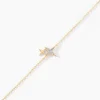 Bracelet Lumiere Or Jaune Oxyde De Zirconium