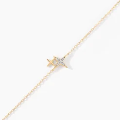 Bracelet Lumiere Or Jaune Oxyde De Zirconium