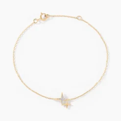 Bracelet Lumiere Or Jaune Oxyde De Zirconium