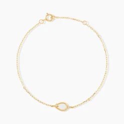 Bracelet Luminea Or Jaune Nacre Oxyde De Zirconium