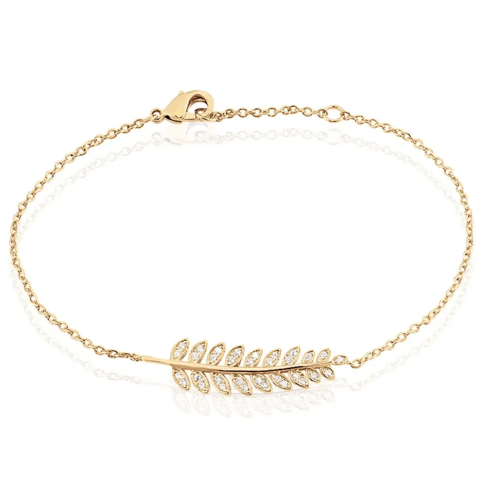 Bracelet Luz Plaqué Or Jaune Oxyde De Zirconium|Marc Orian Sale