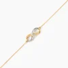 Bracelet Lyasa Infini Diamante Or Bicolore