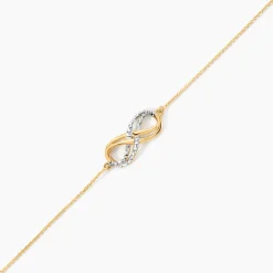 Bracelet Lyasa Infini Diamante Or Bicolore