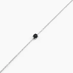 Bracelet Lylwenn Argent Blanc Oxyde De Zirconium Noir