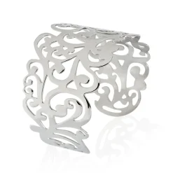 Bracelet Manchette Abygaelle Acier Blanc