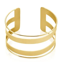 Bracelet Manchette Chita Acier Doré