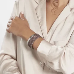 Bracelet Manchette Ouvert Acier Blanc Carron|IMAGINE Clearance