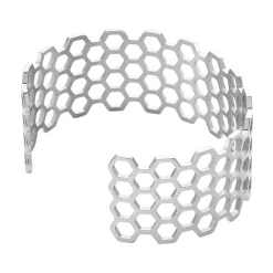 Bracelet Manchette Ouvert Acier Blanc Buglose|IMAGINE New