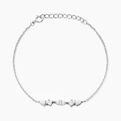 Bracelet Mascaret Argent Blanc Oxyde De Zirconium