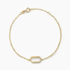Bracelet Minimalist Chic Or Jaune Oxyde De Zirconium