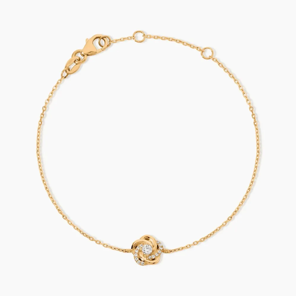 Bracelet Moisette Plaqué Or Jaune Oxyde De Zirconium|Marc Orian Outlet