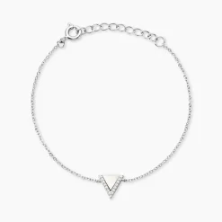 Bracelet Moric Argent Blanc Oxyde De Zirconium Et Nacre|Marc Orian Online