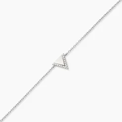 Bracelet Moric Argent Blanc Oxyde De Zirconium Et Nacre|Marc Orian Online
