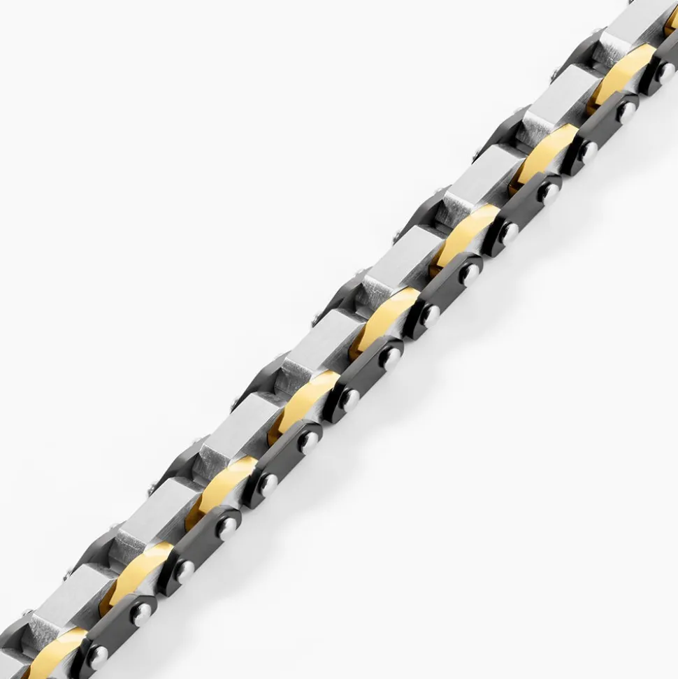 Bracelet Métal Acier Tricolore