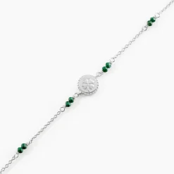 Bracelet Mystic Argent Blanc Malachite