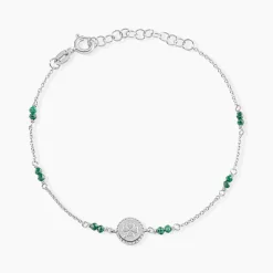 Bracelet Mystic Argent Blanc Malachite