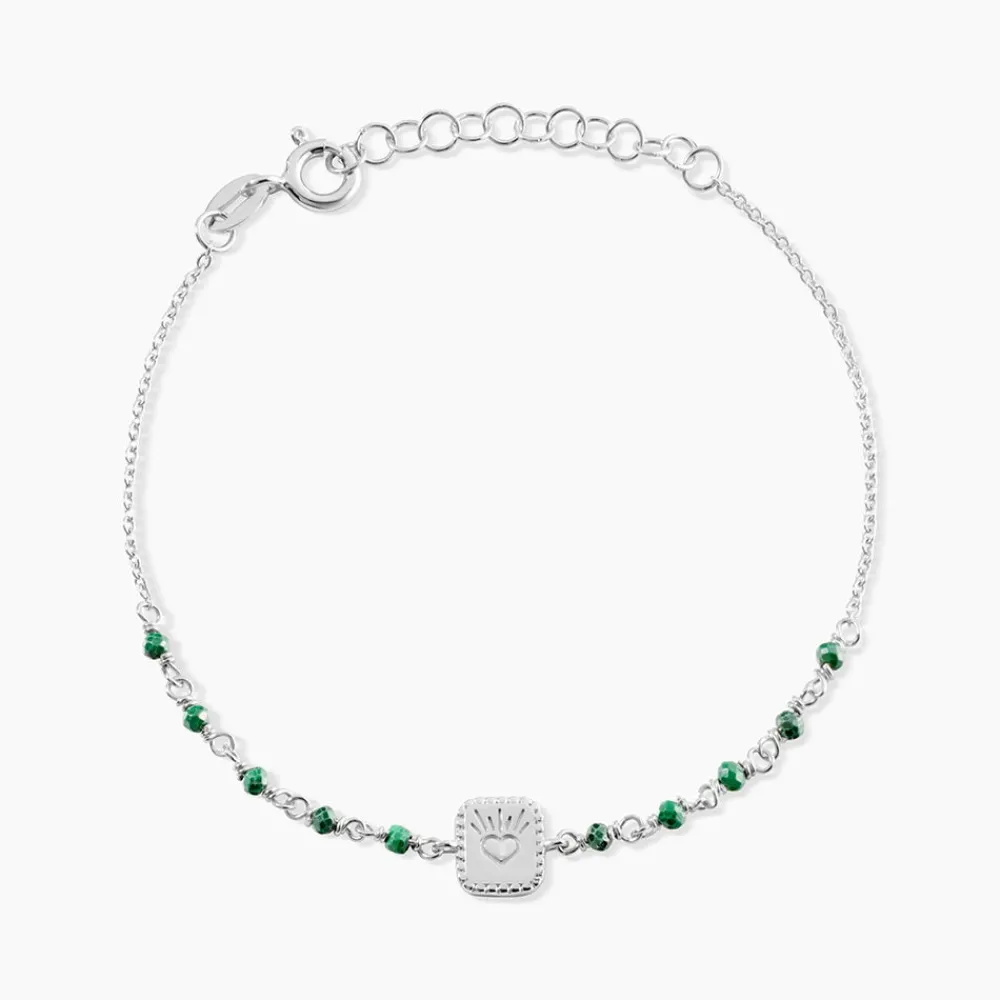 Bracelet Mystic Argent Blanc Malachite|Marc Orian Hot