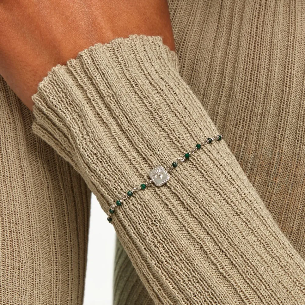 Bracelet Mystic Argent Blanc Malachite|Marc Orian Hot
