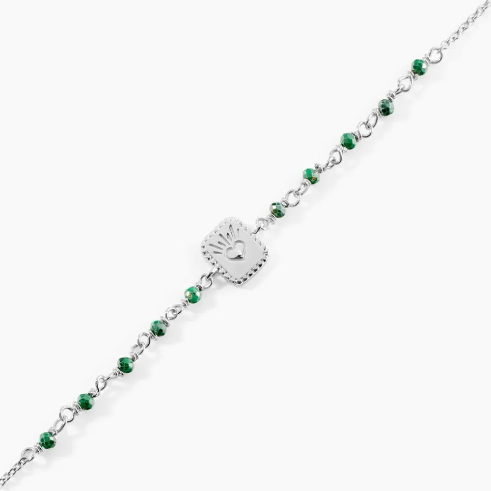 Bracelet Mystic Argent Blanc Malachite|Marc Orian Hot