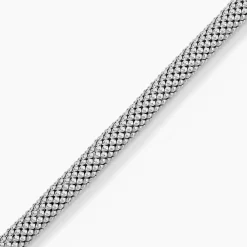 Bracelet Nahila Maille Popcorn Argent Blanc|Marc Orian Online