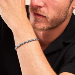 Bracelet Nairobi Acier Blanc Sodalite Labradorite|Marc Orian Sale