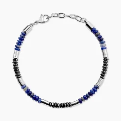 Bracelet Naturel Acier Blanc Sodalite Hématite|JOURDAN Hot
