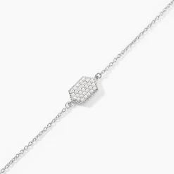 Bracelet Nawele Argent Blanc Oxyde De Zirconium|Marc Orian