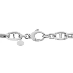 Bracelet Nazima Maille Marine Argent Blanc
