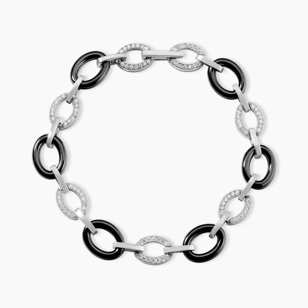 Bracelet Nowell Argent Blanc Oxyde De Zirconium Et Céramique|Marc Orian New