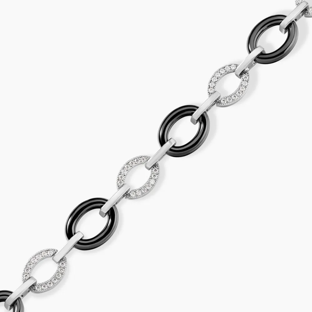 Bracelet Nowell Argent Blanc Oxyde De Zirconium Et Céramique|Marc Orian New