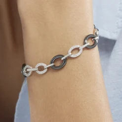 Bracelet Nowell Argent Blanc Oxyde De Zirconium Et Céramique|Marc Orian New