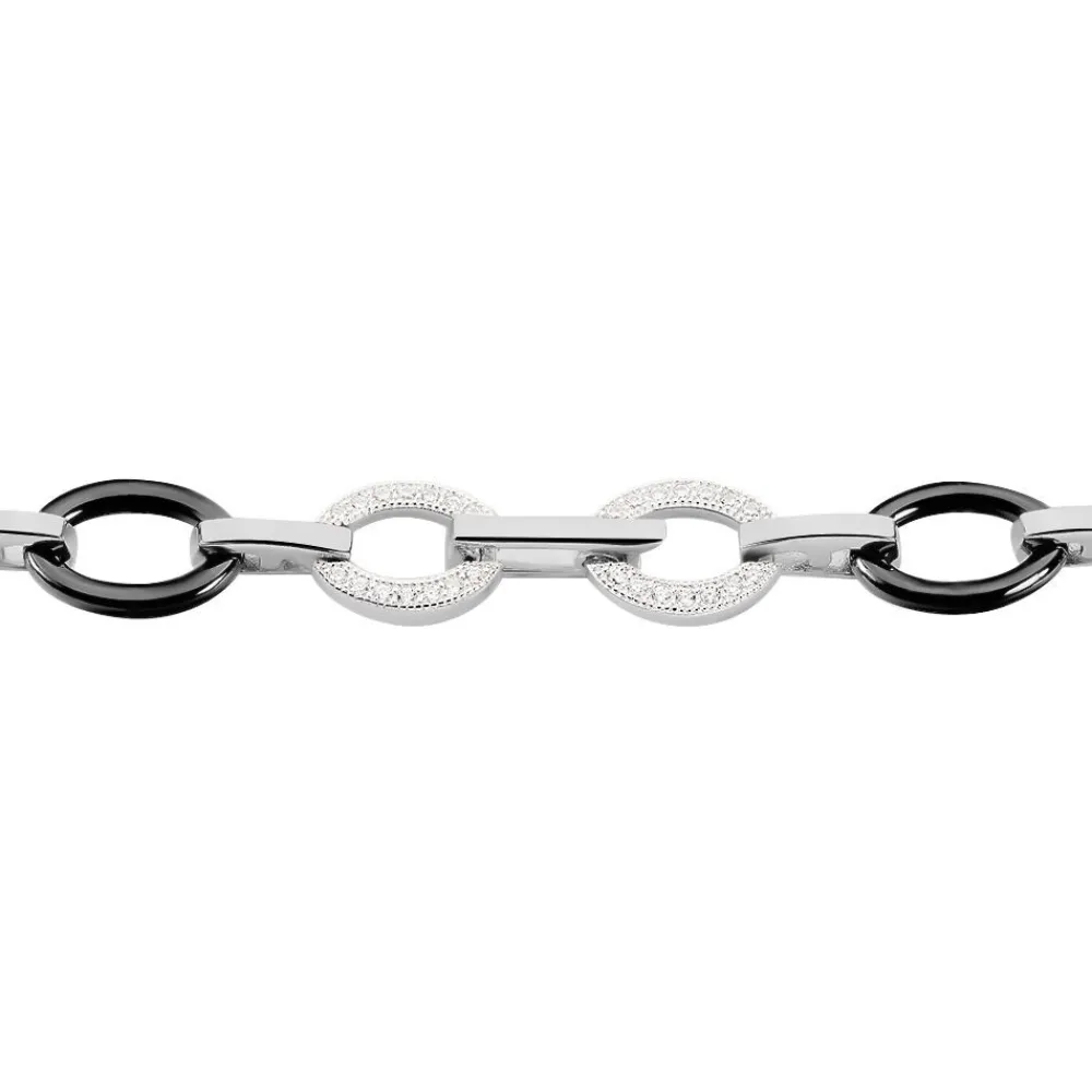 Bracelet Nowell Argent Blanc Oxyde De Zirconium Et Céramique|Marc Orian New