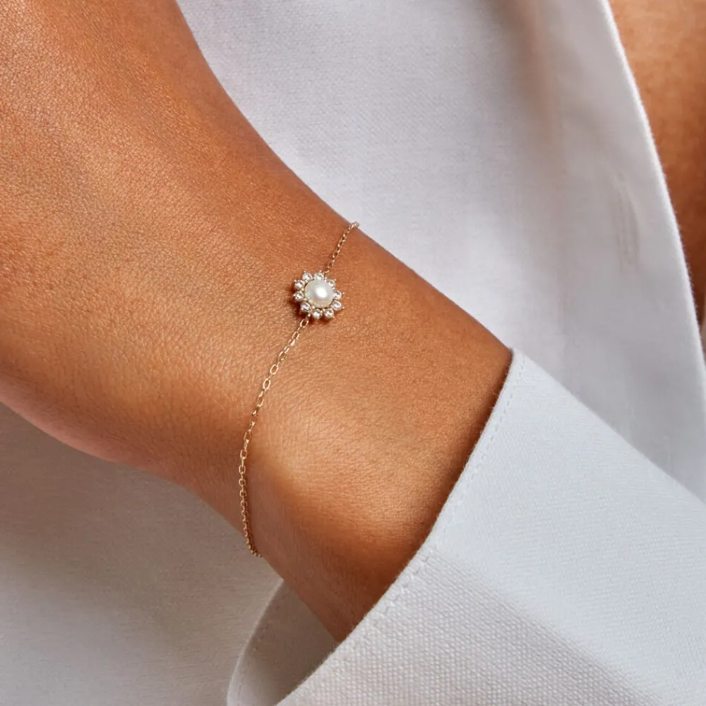 Bracelet Octavie Or Jaune Perle De Culture Oxyde De Zirconium|Marc Orian Best