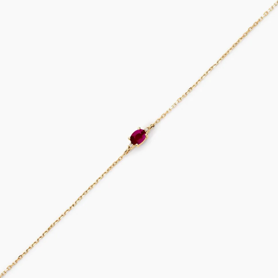 Bracelet Opeyemi Or Jaune Rubis Diamant