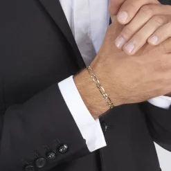 Bracelet Ophelio Maille Alternee 1/1 Or Jaune|Marc Orian Sale