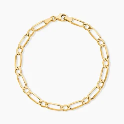 Bracelet Ophelio Maille Alternee 1/1 Or Jaune