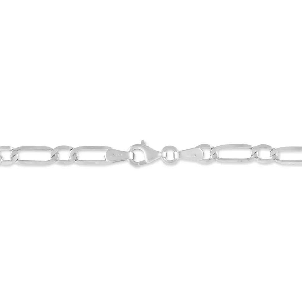Bracelet Ophelio Maille Alternee 1/1 Or Blanc