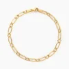 Bracelet Ophelio Maille Alternee 1/1 Or Jaune