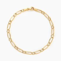 Bracelet Ophelio Maille Alternee 1/1 Or Jaune