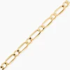 Bracelet Ophelio Maille Alternee 1/1 Or Jaune